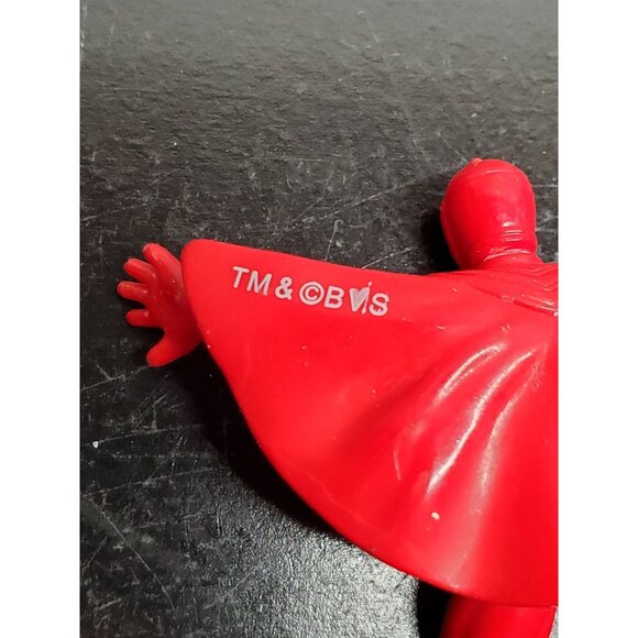 Red Superhero Action Figure With Cape - BVS Markings - Retro Collectible Toy - Picture 4 of 8